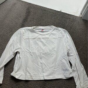 Re/Done Cropped Varsity Tee.